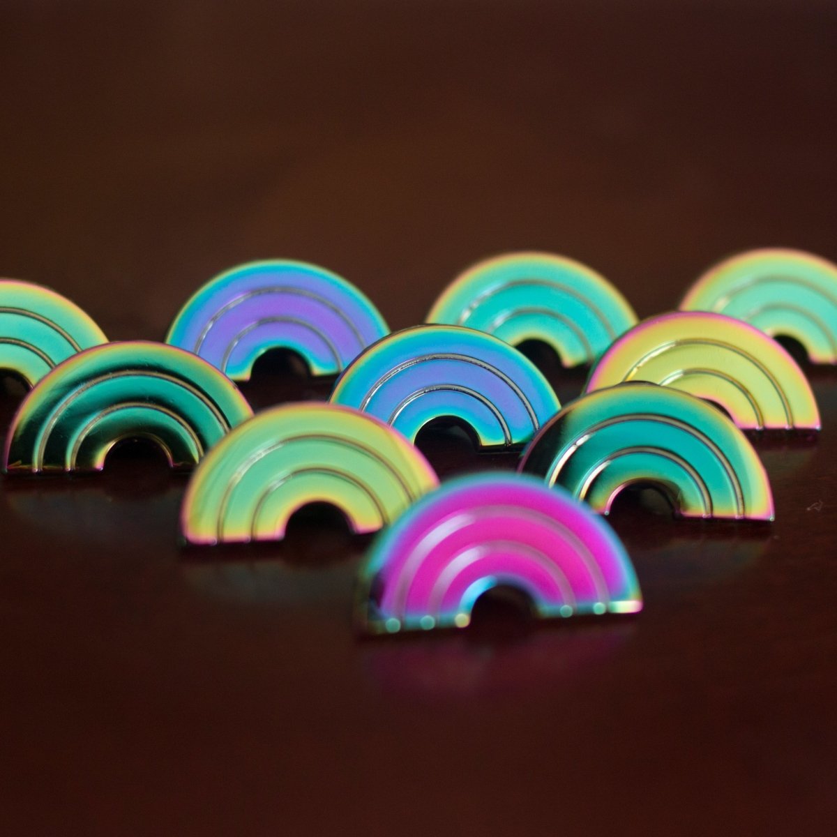 Rainbow Soft Enamel - Anodized Rainbow Plated - Alchemy Merch